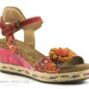 Laura Vita FACYO 06 Rouge - Fleur - Nu-pieds Compense