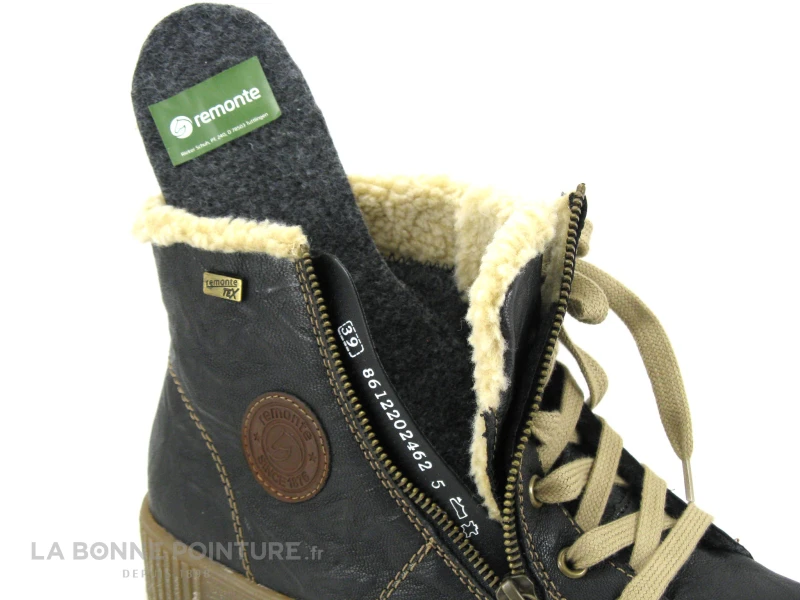 Remonte R7980-01 Noir Marron Beige - Basket Montante Femme 5 Remonte R7980-01 Noir Marron Beige - Basket Montante Femme – Image 5