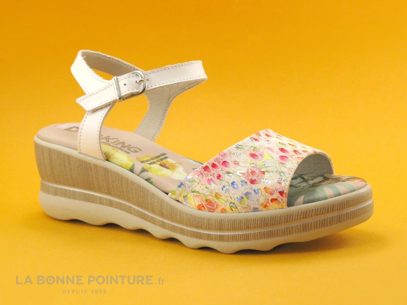 Dorking YAP D8217 - Blanc Glory Tequila - Sandale Compensee F 3 Dorking YAP D8217 - Blanc Glory Tequila - Sandale Compensee F – Image 3