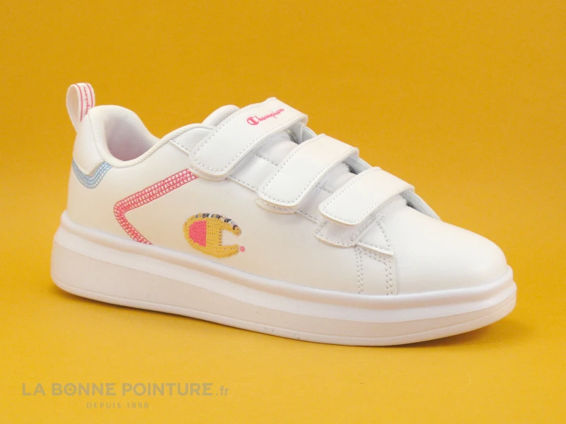 Champion ANGEL G GS Blanc - Sneakers Fille 3 Brides Velcro 1 Champion ANGEL G GS Blanc - Sneakers Fille 3 Brides Velcro