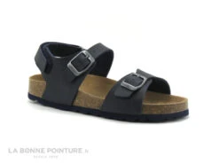 Autenti 6810122 - Bleu Marine - 2 Boucles - Velcro - Sandale GARCON