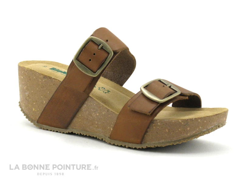 Bionatura 24A2178 Brandy - Mule Femme Talon Compense Marron 4 Bionatura 24A2178 Brandy - Mule Femme Talon Compense Marron – Image 4
