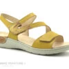 Pedi Green LARIUS Jaune - Sandale Femme Avec Brides Velcro