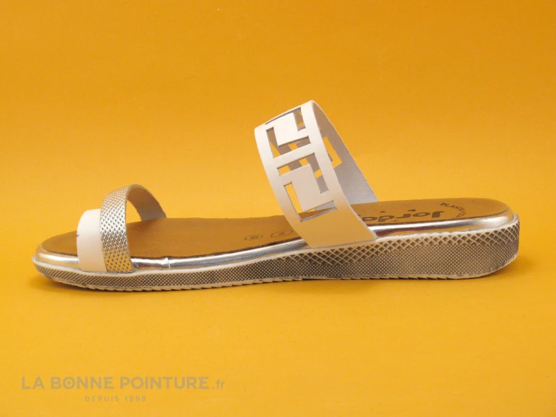 Jordana 3466 Blanc - Tong Femme Avec Passe Orteil 3 Jordana 3466 Blanc - Tong Femme Avec Passe Orteil – Image 3