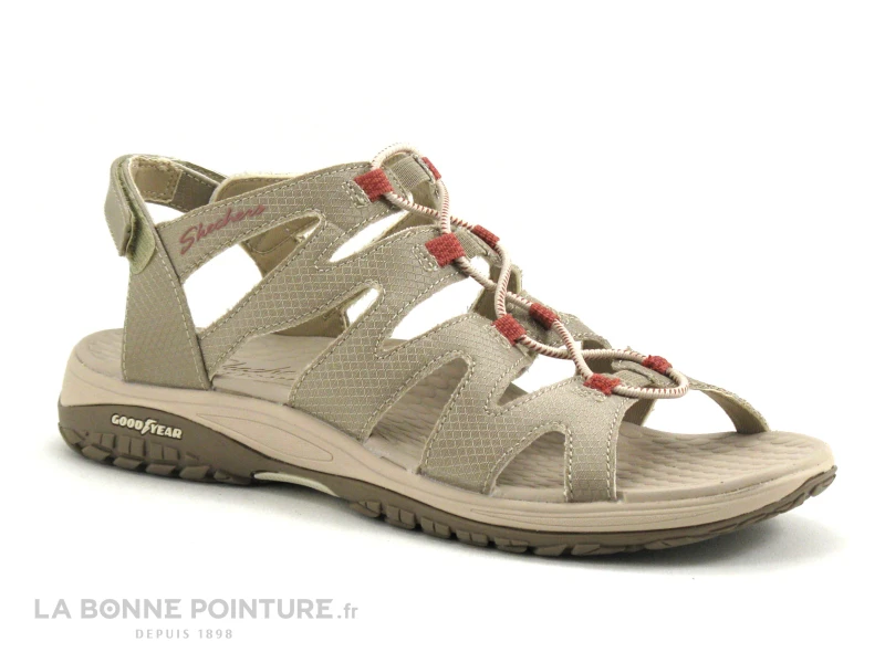 Skechers Lomell Everchanging 163142 - Beige - Sandale Confortable Femme 4 Skechers Lomell Everchanging 163142 - Beige - Sandale Confortable Femme â Image 4