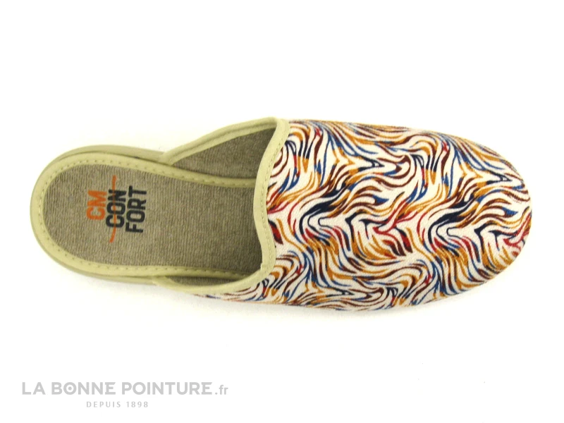 CM Confort 20056 Tiguer - Beige Et Multicolore - Pantoufle Mule F 3 CM Confort 20056 Tiguer - Beige Et Multicolore - Pantoufle Mule F – Image 3