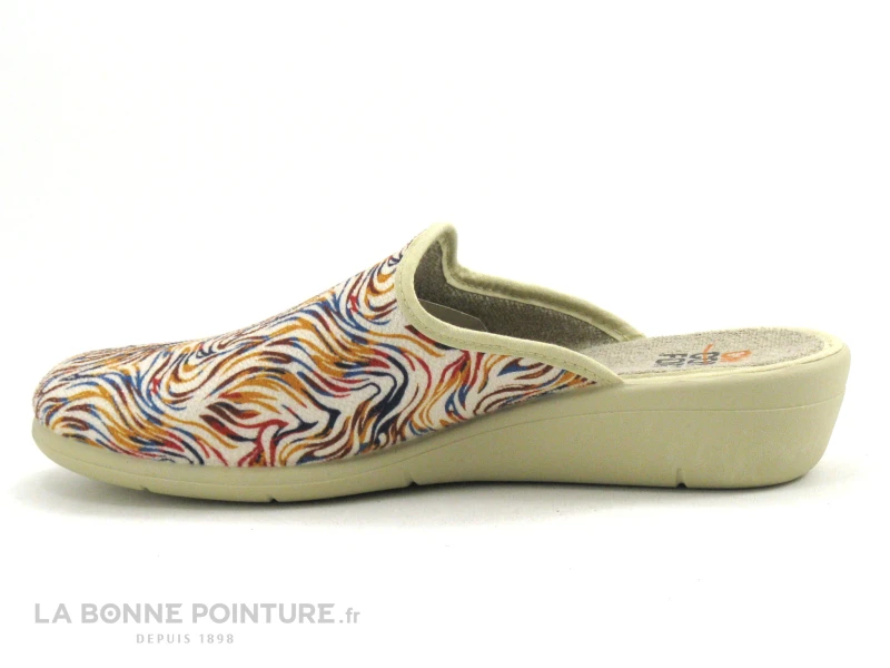 CM Confort 20056 Tiguer - Beige Et Multicolore - Pantoufle Mule F 2 CM Confort 20056 Tiguer - Beige Et Multicolore - Pantoufle Mule F – Image 2