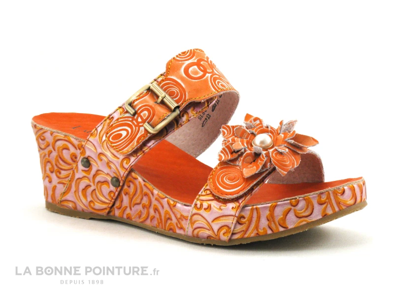 Laura Vita FACDIAO 21 Orange - Mule Compensee 1 Laura Vita FACDIAO 21 Orange - Mule Compensee
