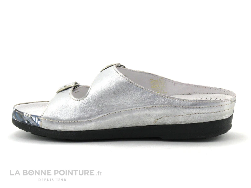 Pedi Girl WELL Bic DB - Argent Bleu - Mule Reglable Femme 3 Pedi Girl WELL Bic DB - Argent Bleu - Mule Reglable Femme – Image 3