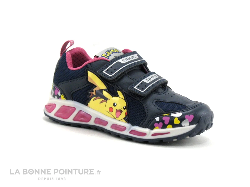 Geox SHUTTLE J8206D - Bleu Rose - Pokemon - Basket LED Fille 5 Geox SHUTTLE J8206D - Bleu Rose - Pokemon - Basket LED Fille – Image 5