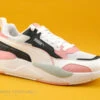 Puma X RAY 2 Square Blanc Rose Noir - Basket Semelle Epaisse