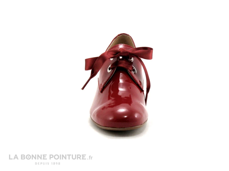 Folies MACAR Rouge Verni - Derby Talon - Lacet Ruban 2 Folies MACAR Rouge Verni - Derby Talon - Lacet Ruban – Image 2
