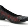 Inéa RIO Noir Multi Rouge - Escarpin Souple Petit Talon