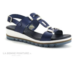 Valerias 6134 Bleu Marine - Decors Argent Blanc - Sandale