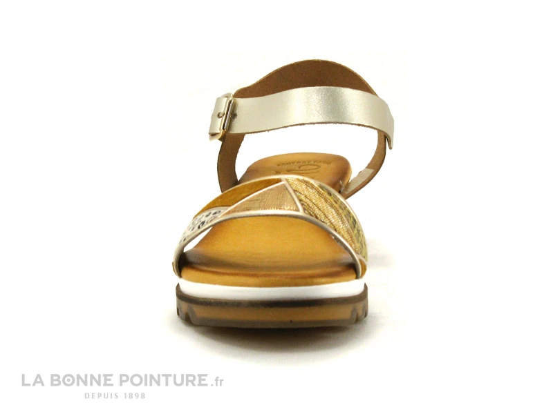 Valerias 6135 Platine Jaune - Triangles - Sandale Compensee 2 Valerias 6135 Platine Jaune - Triangles - Sandale Compensee – Image 2