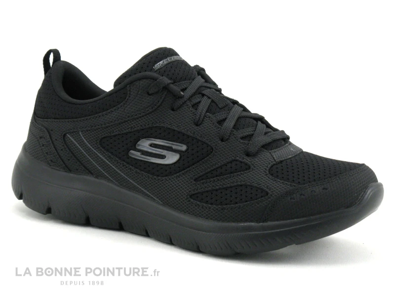 Skechers 12982 Summits Suited Black - Basket Sport Femme 1 Skechers 12982 Summits Suited Black - Basket Sport Femme