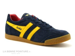 Gola HARRIER Suede Navy Sun Red - Basket Basse Homme Bleu Marine