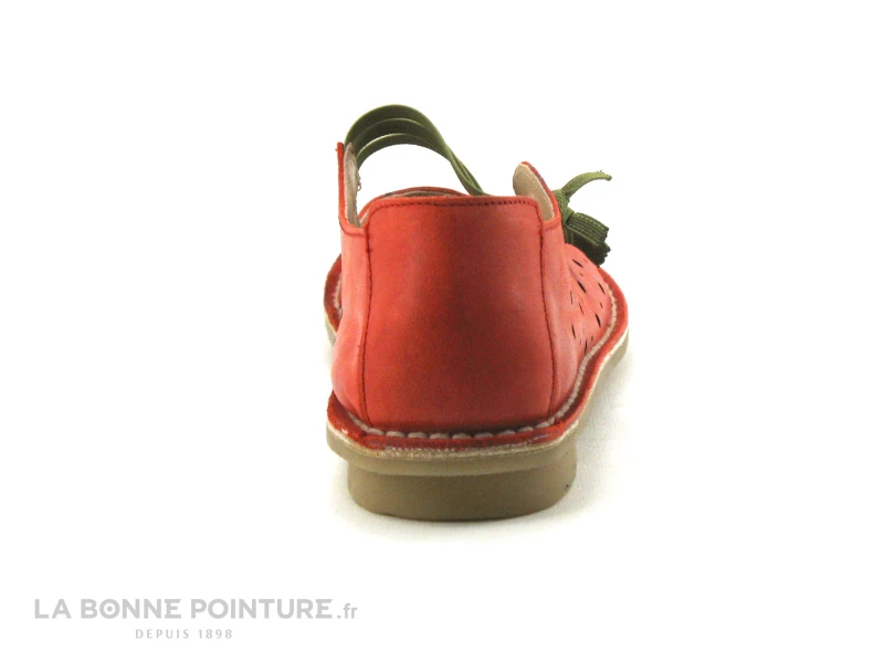 Alce Shoes 9055 Rouge - Ballerine Avec Elastiques Kaki 4 Alce Shoes 9055 Rouge - Ballerine Avec Elastiques Kaki – Image 4