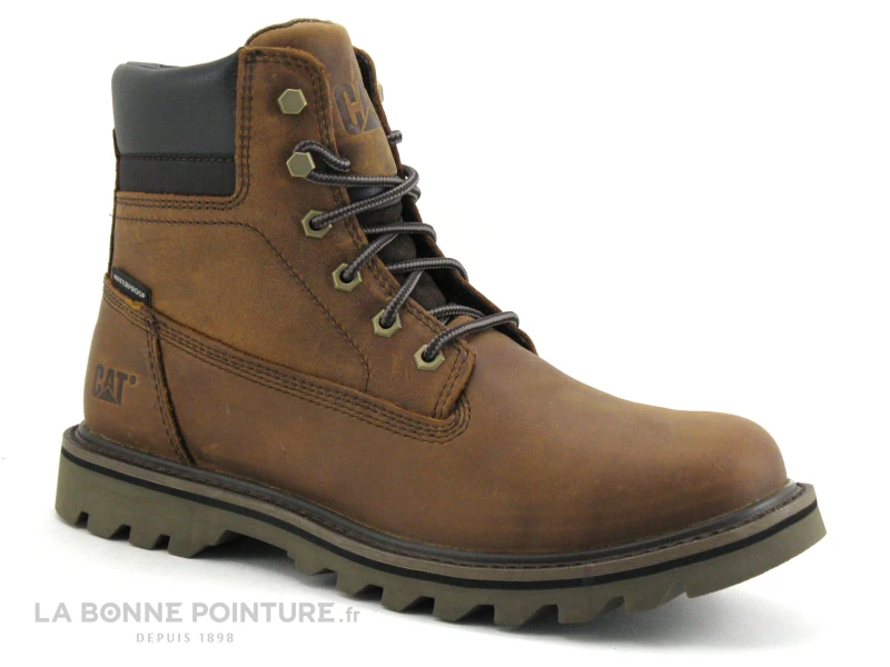 CATerpillar CAT DEPLETE WP Brown - 595550-60B - Boots Homme 1 CATerpillar CAT DEPLETE WP Brown - 595550-60B - Boots Homme