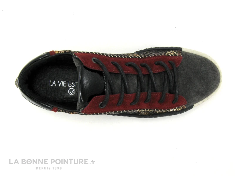 La Vie Est Belle FIGUIER - Basket Basse Femme - Gris Bronze Bordeaux 6 La Vie Est Belle FIGUIER - Basket Basse Femme - Gris Bronze Bordeaux – Image 6