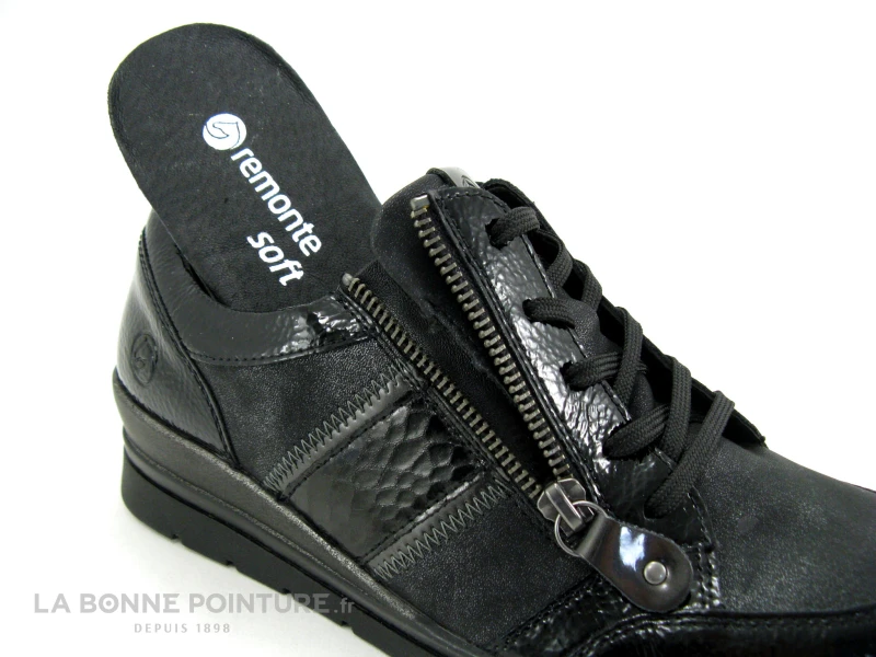 Remonte R0705-03 - Noir - Graphite - Basket Basse Confortable Femme 5 Remonte R0705-03 - Noir - Graphite - Basket Basse Confortable Femme – Image 5