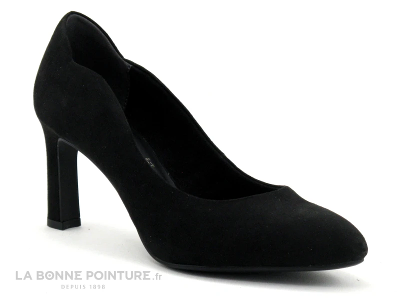 Tamaris 1-22405-27 Black - Escarpin Velours Noir - Talon Haut 1 Tamaris 1-22405-27 Black - Escarpin Velours Noir - Talon Haut