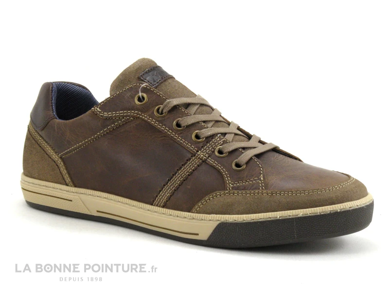 Morans SAPHOR Taupe - Basket Basse Homme Cuir Marron Clair 1 Morans SAPHOR Taupe - Basket Basse Homme Cuir Marron Clair