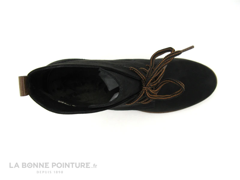 Marco Tozzi 2-25107-27 Black - Bottine Noire Talon - Lacet Marron 6 Marco Tozzi 2-25107-27 Black - Bottine Noire Talon - Lacet Marron â Image 6