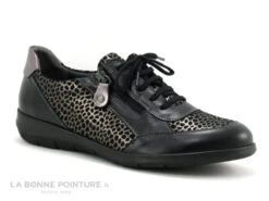 Devant 10 Suave Oxford 6627 TS - Derby Cuir - Black Multi - Chaussure Confort Femme