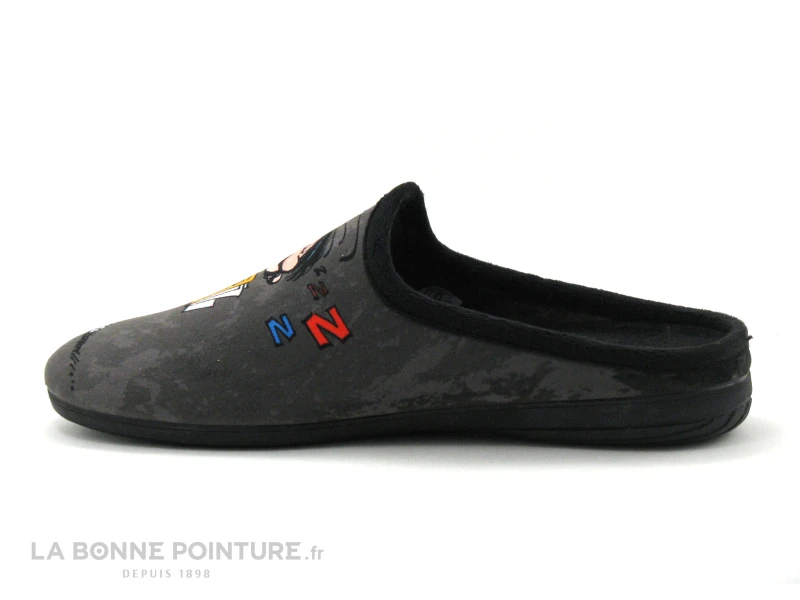 Maison Espadrille G510 Gris Noir - Pantoufle Gaston Lagaffe 2 Maison Espadrille G510 Gris Noir - Pantoufle Gaston Lagaffe – Image 2