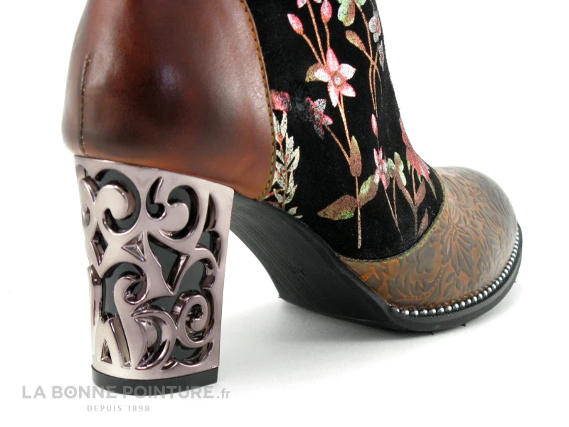 Laura Vita LEDAO 01 Wine - Bottine Femme Avec Fleurs - Talon Haut 5 Laura Vita LEDAO 01 Wine - Bottine Femme Avec Fleurs - Talon Haut – Image 5