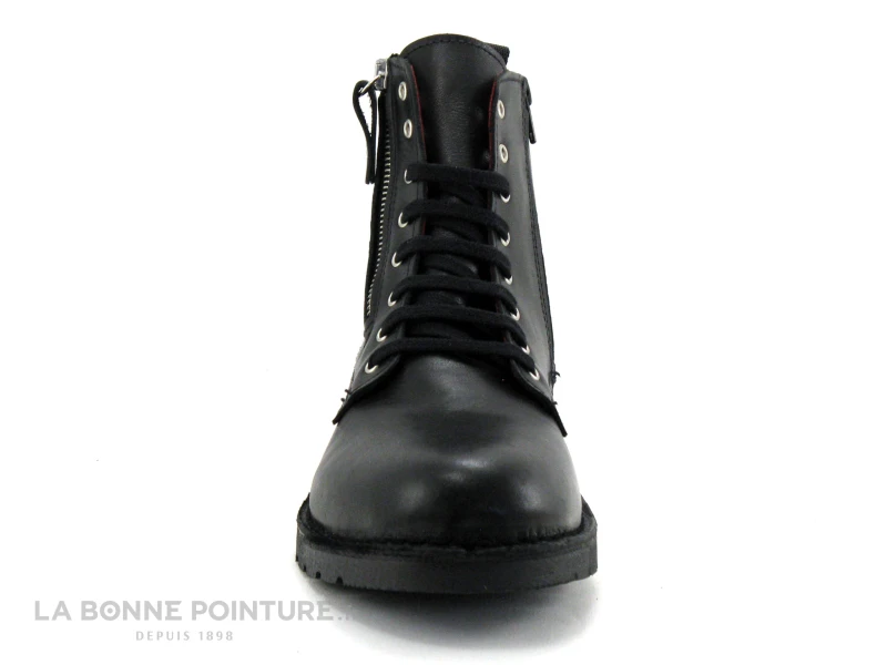 Brans 13608 Noir - Clous Arriere - Boots Femme Cuir Noir 2 Brans 13608 Noir - Clous Arriere - Boots Femme Cuir Noir – Image 2