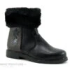 Bopy SADIO Noir - Bottine Fille - Haut Fourrure - Etoiles