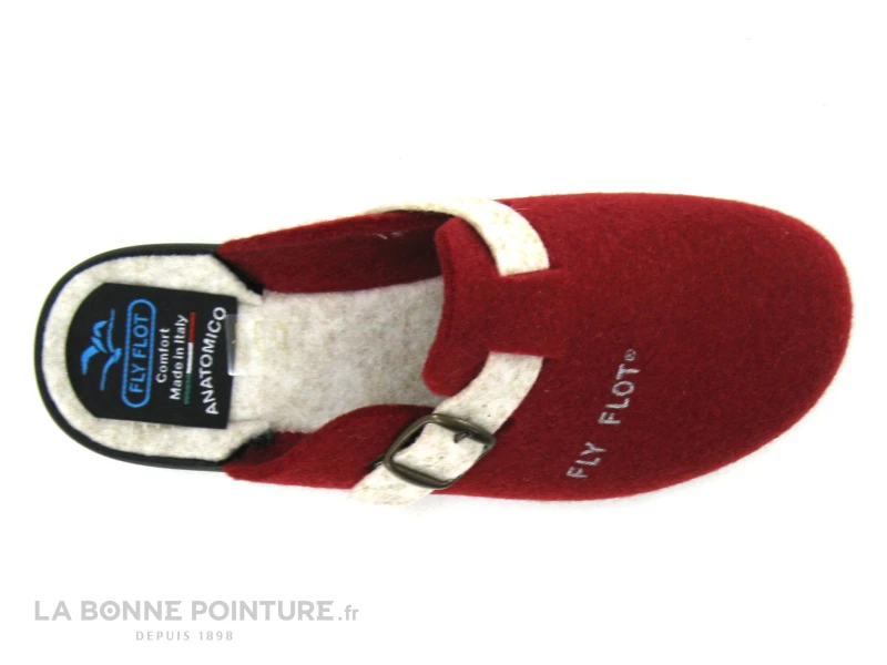 Fly Flot FOUFOU Bordeaux - Ecru - Pantoufle Mule Reglable Femme 4 Fly Flot FOUFOU Bordeaux - Ecru - Pantoufle Mule Reglable Femme – Image 4