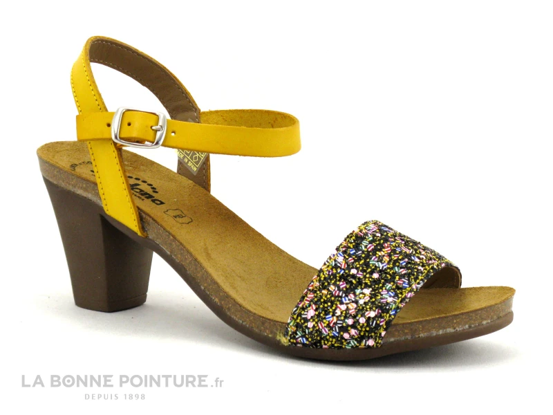 Jordana 2290 Jaune - Glitter - Sandale Talon Haut 5 Jordana 2290 Jaune - Glitter - Sandale Talon Haut – Image 5