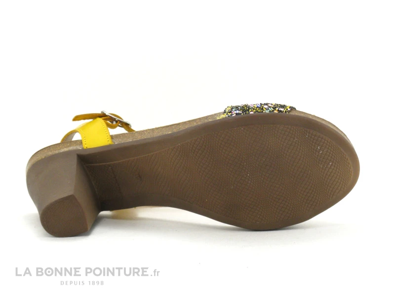 Jordana 2290 Jaune - Glitter - Sandale Talon Haut 7 Jordana 2290 Jaune - Glitter - Sandale Talon Haut – Image 7