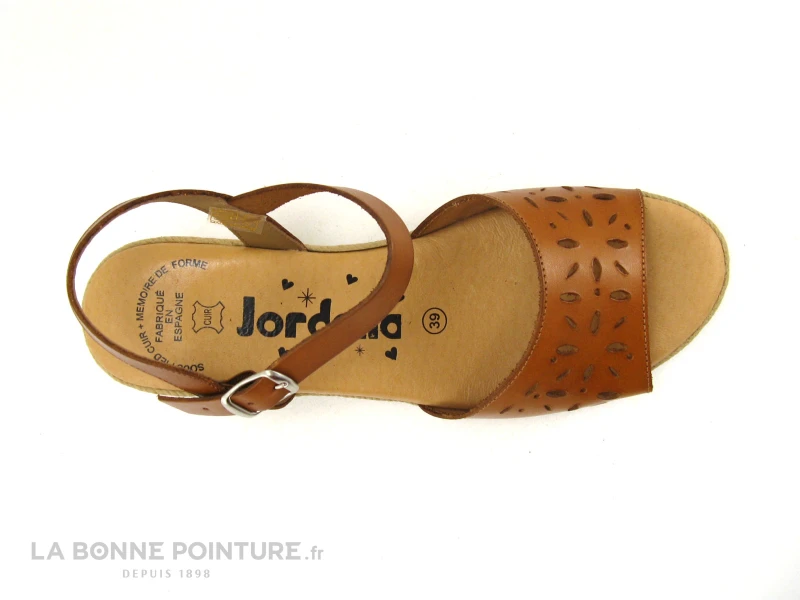 Jordana 3350 Cuero - Sandale Cuir Marron - Talon Compense 6 Jordana 3350 Cuero - Sandale Cuir Marron - Talon Compense – Image 6