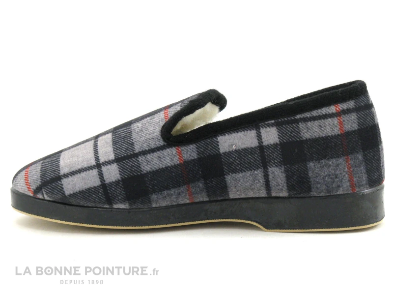 Ouf CLARET Gris Ecossais - Charentaise Homme Interieur Laine 2 Ouf CLARET Gris Ecossais - Charentaise Homme Interieur Laine – Image 2