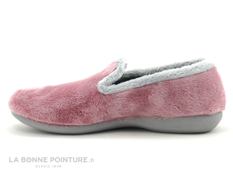 Ouf MALTO Rose Gris - Chausson Femme En Peluche 2 Ouf MALTO Rose Gris - Chausson Femme En Peluche – Image 2