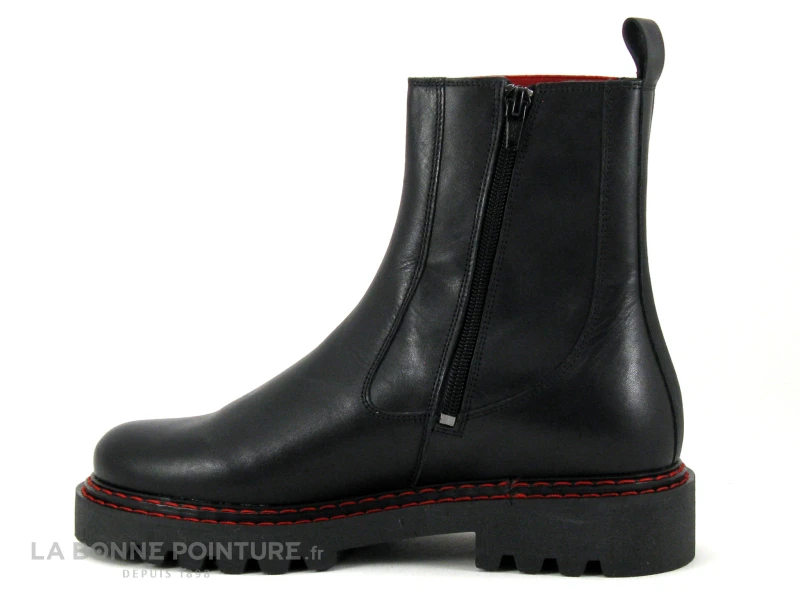 We Do CO99484B Noir - Elastique Rouge - Bottine Femme 3 We Do CO99484B Noir - Elastique Rouge - Bottine Femme – Image 3
