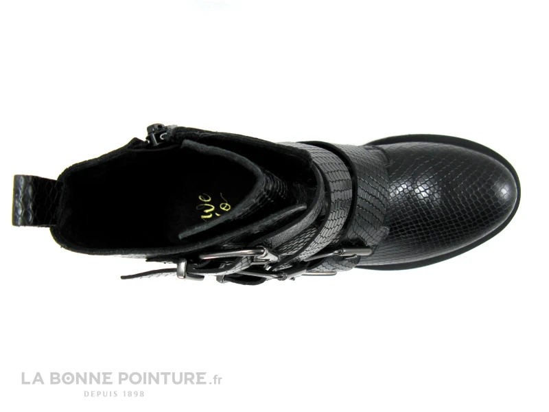 We Do CO99550 Noir Python - Bottine Semelle Epaisse - 3 Brides 6 We Do CO99550 Noir Python - Bottine Semelle Epaisse - 3 Brides – Image 6