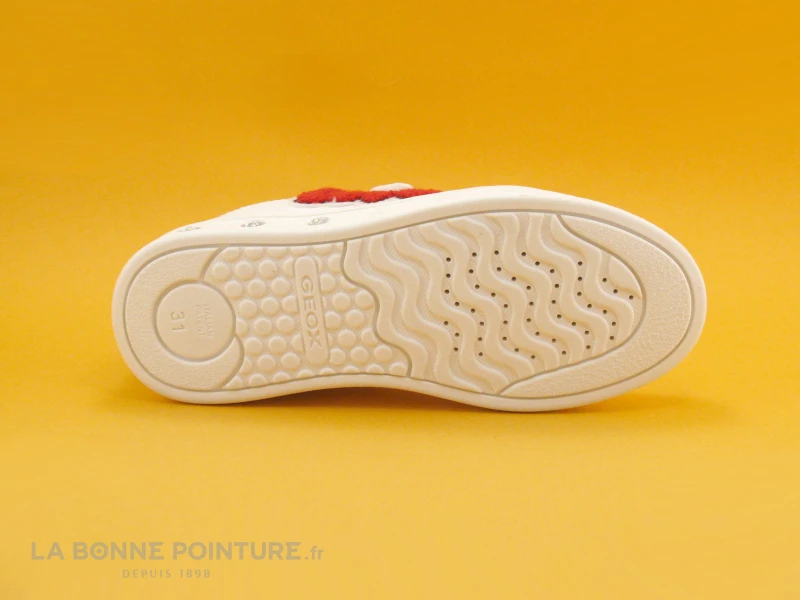 Geox SKYLIN J928WC - White Red - Love - Sneakers Fille 7 Geox SKYLIN J928WC - White Red - Love - Sneakers Fille – Image 7