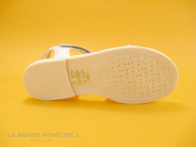 Geox Sand Karly White Silver J5235D Nu-pieds Fille 7 Geox Sand Karly White Silver J5235D Nu-pieds Fille – Image 7