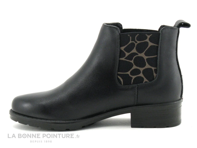 Inea JAIRO Noir - Elastique Leopard - Boots Femme 3 Inea JAIRO Noir - Elastique Leopard - Boots Femme – Image 3