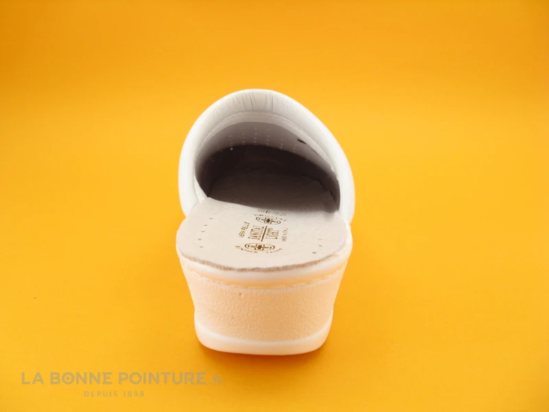SANITAL LIGHT Sabot Perforé Cuir Blanc 1350 4 SANITAL LIGHT Sabot Perforé Cuir Blanc 1350 – Image 4