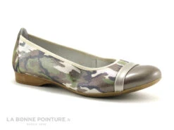 INEA Isabeau Camouflage Kaki Marron - Ballerine