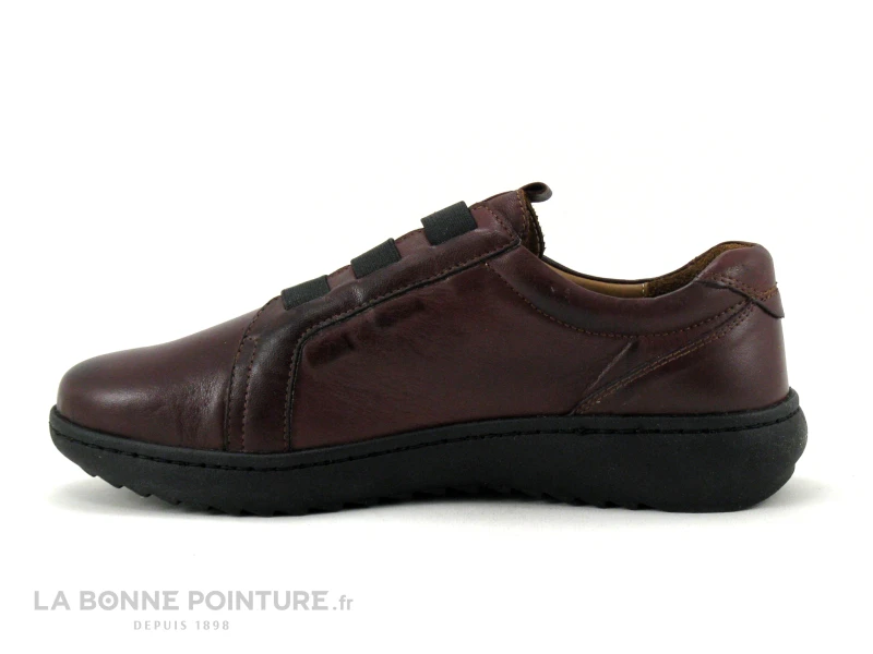 Karyoka DENIM Bordeaux - Elastique - Chaussure Basse Femme 3 Karyoka DENIM Bordeaux - Elastique - Chaussure Basse Femme – Image 3