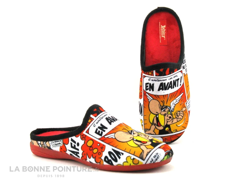 Maison Espadrille ASTERIX A10F - Rouge - Pantoufle Mule F Jr 1 Maison Espadrille ASTERIX A10F - Rouge - Pantoufle Mule F Jr