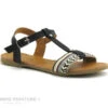 Wipop YATCH Noir - Bride Salome - Sandale Fille