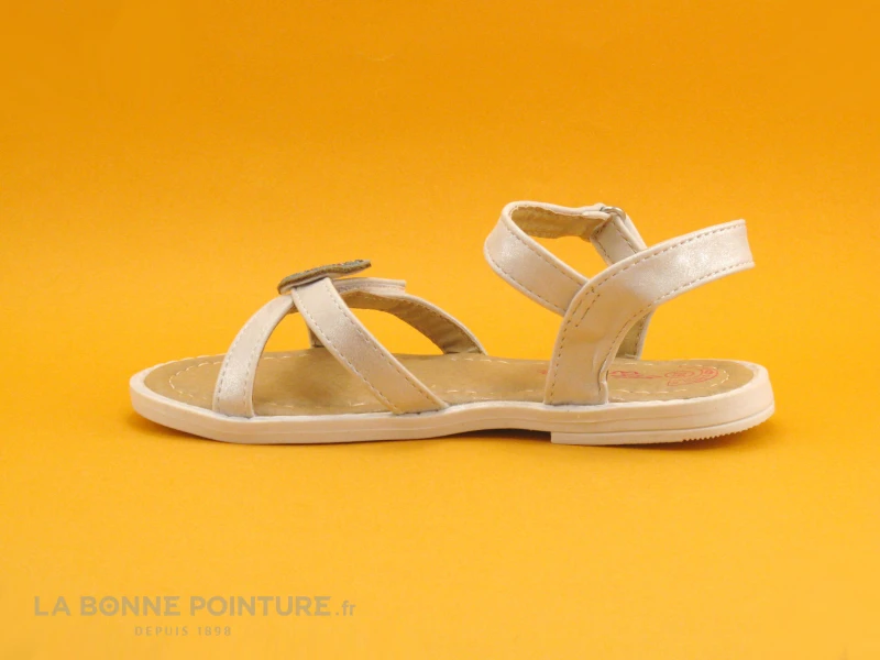 Wipop YOEUR - Blanc - Coeurs Strass - Sandale Fille 2 Wipop YOEUR - Blanc - Coeurs Strass - Sandale Fille – Image 2